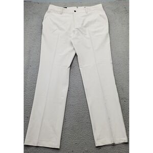 Dunning Golf Pants Men's Size 34/32 White Performance Flat Front 5-Pocket Design